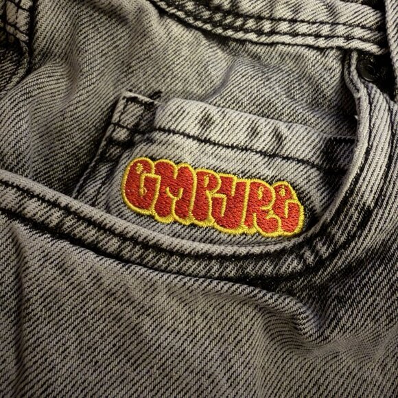 Empyre Relax Jeans Mens Size 30 Acid Wash Loose Baggy Grey Skater Grunge 90s Y2K - Picture 8 of 9